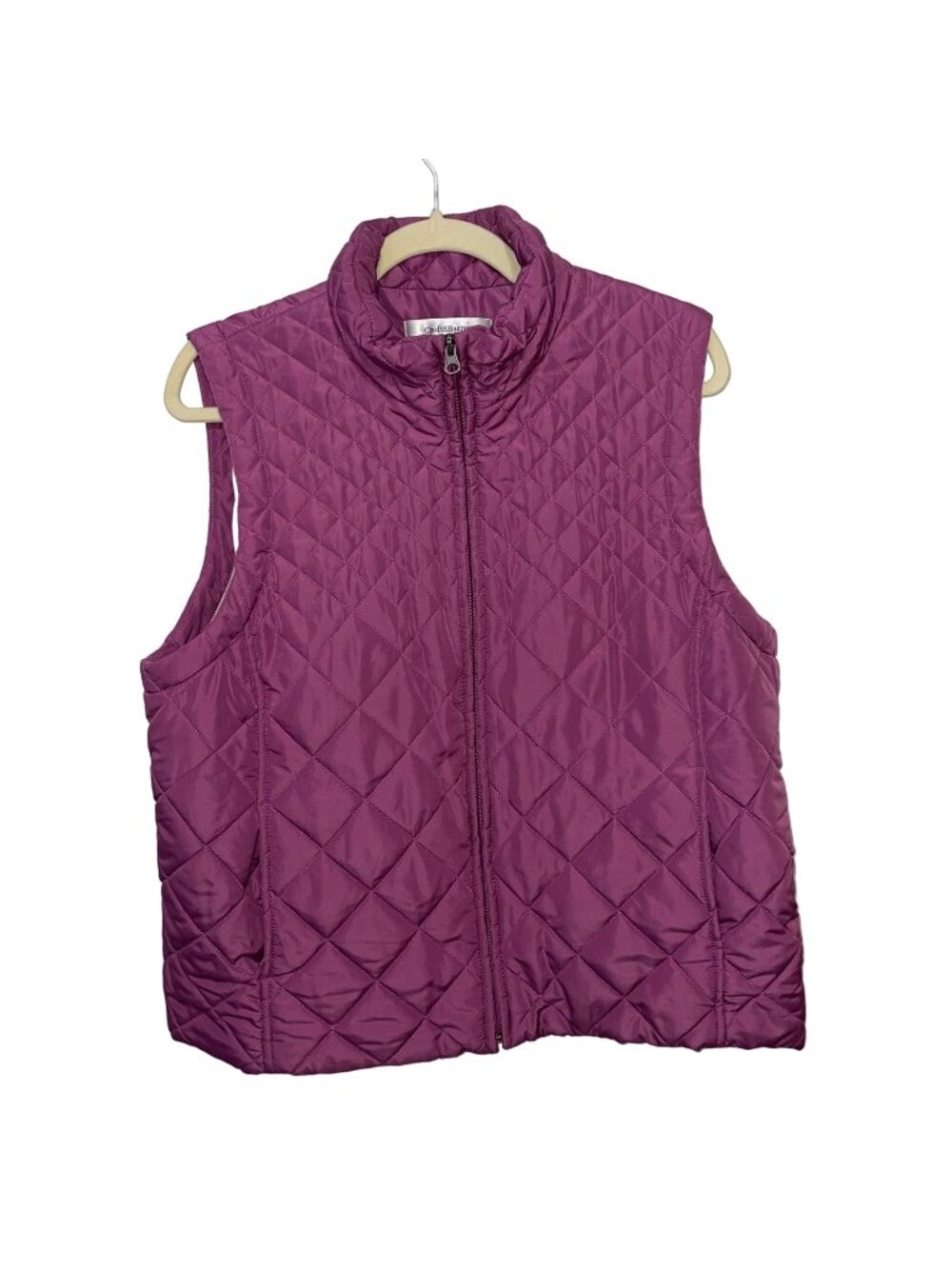 Croft & Barrow Women's Quilted Puffer Vest XL  Polyester Zip-Up